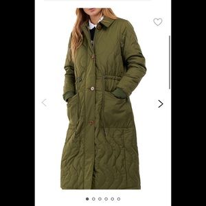 Barbour Astley Quilted Longline Jacket Size 4 NWT